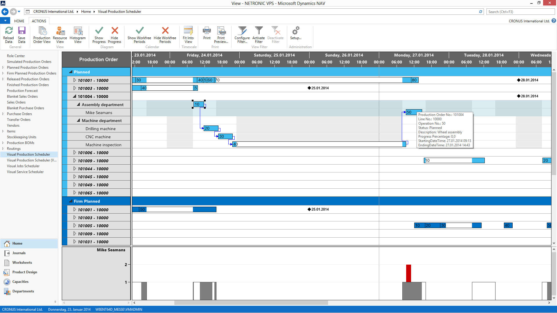 Visual Scheduling in Microsoft Dynamics NAV